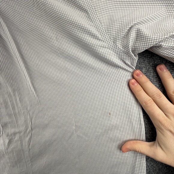 Brooks Brothers Gray 15.5 2/3 Non-Iron Check Cotton Button Up Shirt Men Adult - Picture 13 of 15